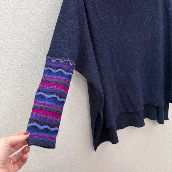 Qinti Peru Baby Alpaca Wool Cowl Neck Knit Poncho Sweater Womens OS - Picture 6 of 11